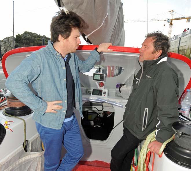 Le chef Jean Imbert et le skipper Lionel Lemonchois ©  Marcel Mochet